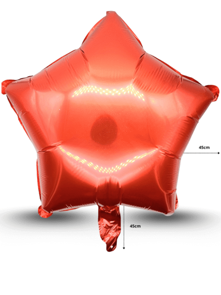 G - 080 globo estrella metálico 45cm rojo C/50 C25302