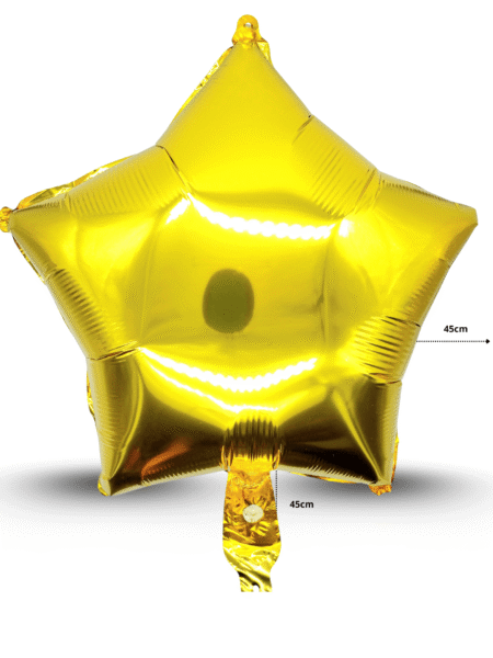 G - 081 globo estrella metálico 45cm dorado C/50 C25302