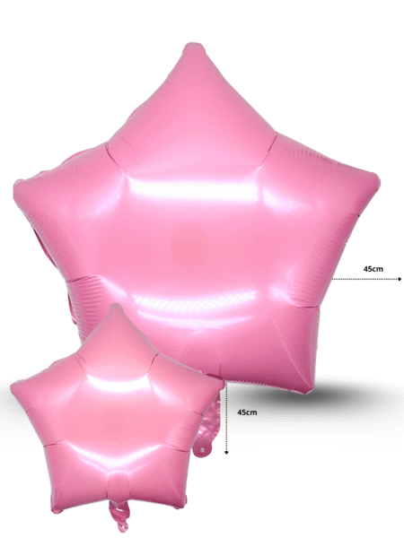 G - 082 globo estrella metálico 45cm C/50 palo de rosa  C25302