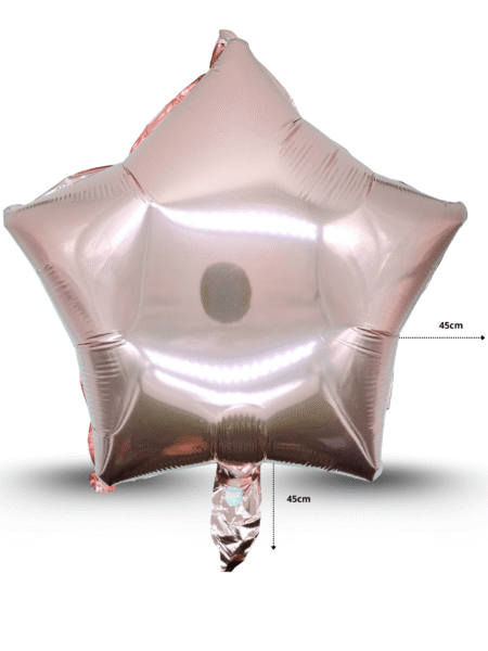 G - 083 globo estrella metálico 45cm oro rosado C/50 C25302