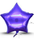 G - 085 globo estrella metálico 45cm morado C/50 C25302