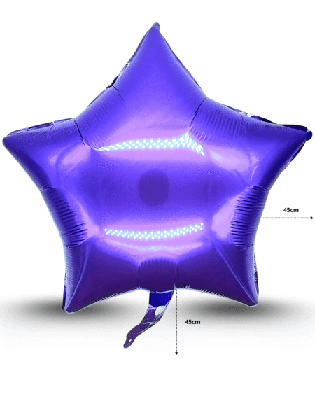 G - 085 globo estrella metálico 45cm morado C/50 C25302