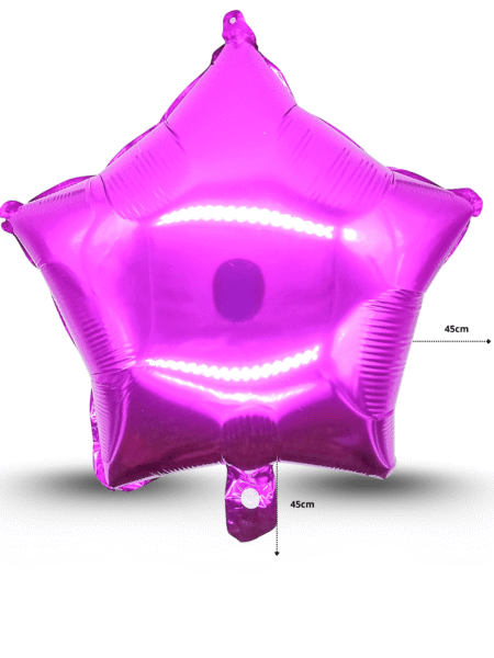 G - 087 globo estrella metálico 45cm fucsia C/50 C25302