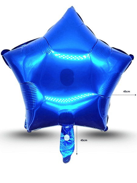 G - 088 globo estrella metálico 45cm azul rey C/50 C25302