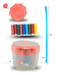 H – 020 set costurero 10 hilos, dedal, agujas y cinta métrica 50cm C10 E3354