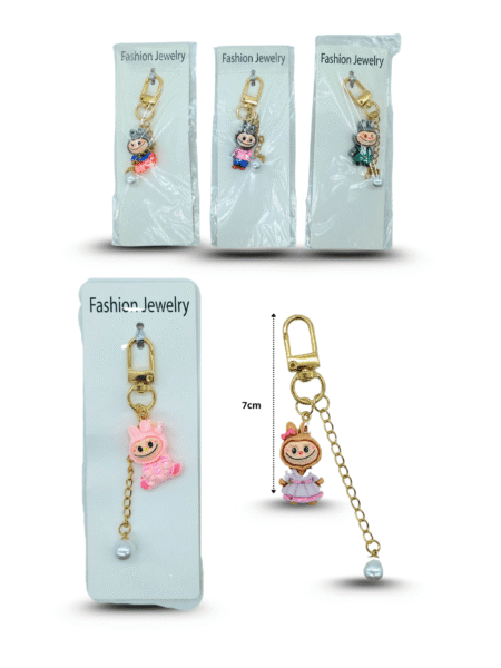 L - 054 llavero LABUBU con perla C/12 25K-12