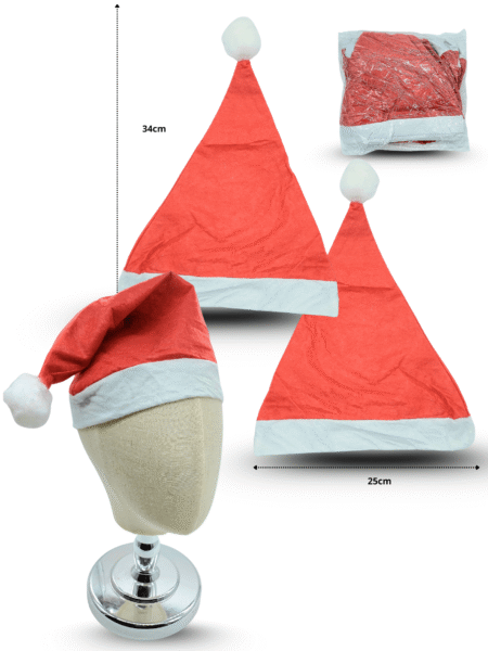 N - 184 gorro de santa navidad rojo económico C/12 J1013