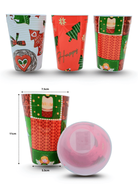 NAV - 002 vaso plástico decorado navideño C/10 J5167