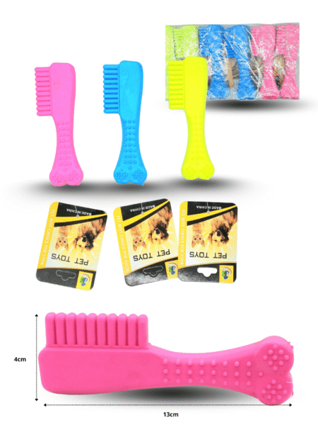 O - 033 juguete macizo para mascota cepillo 13cm C/12 PR55973