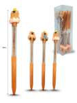 P - 015 pluma capy bara con pedrería C/12 24ZG-48