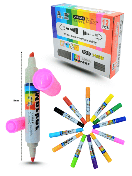 P - 064 marcador colores doble punta C/12 B2271