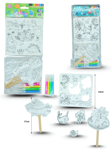 P - 087 dibujo con plumines para jugar marioneta C/12 B6164