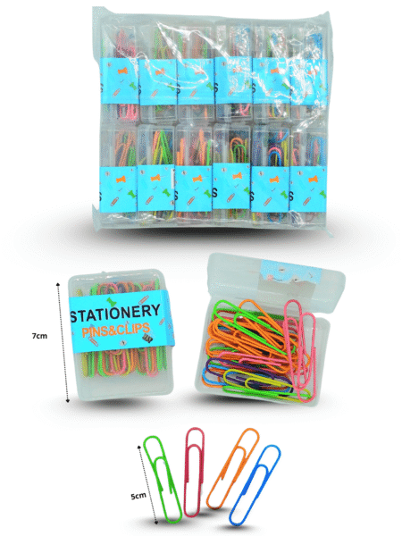 P - 090 clips de colores en caja 50pzas C/12 B8638