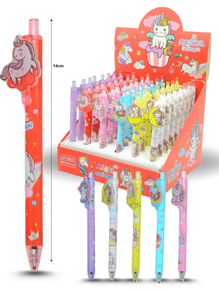 P - 108 pluma decorada unicornio C/48 GP-80022