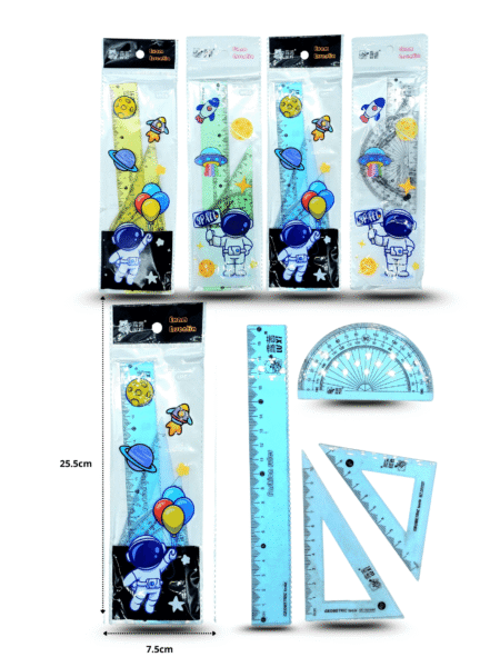 P - 137 juego de geometría decorado astronauta C/10 UD-3011E