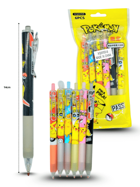 P - 150 pluma pikachu en bolsa C/6 XQ0055-6 o 0055