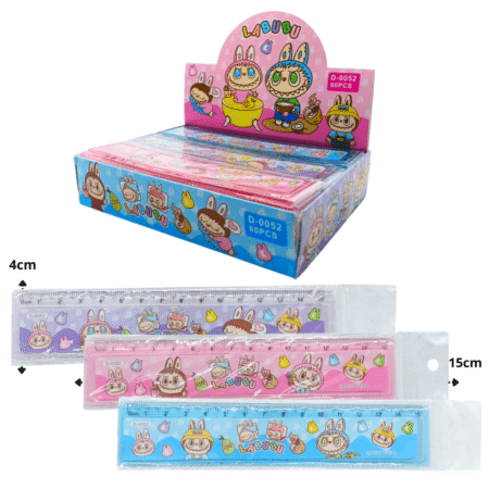 P - 883 regla 15 cm decorada LABUBU en caja C/60 AG465