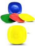Q - 407 plato cuadrado extendido colores C/50 ALB MOR