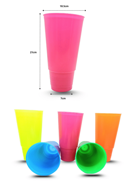 Q - 466 vaso 1 lt base angosta color solido o  translucido C/50 ALB MOR