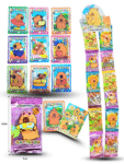 T – 031 tarjetas coleccionables capy bara 3 tiras de 12 pzas C36 25J-1