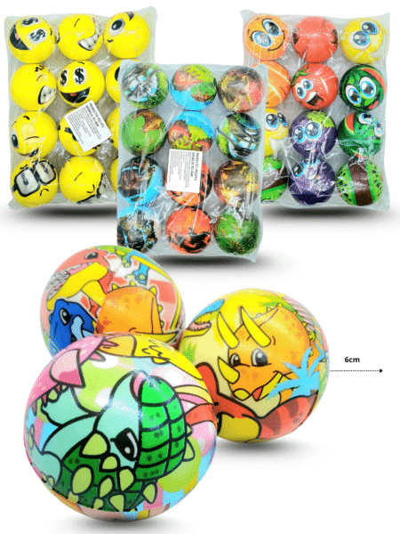 T - 094 pelota de esponja decorada C/12 TG-0840