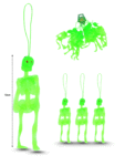 T - 098 calaca de hule fluorescente C/10 TG-3553A