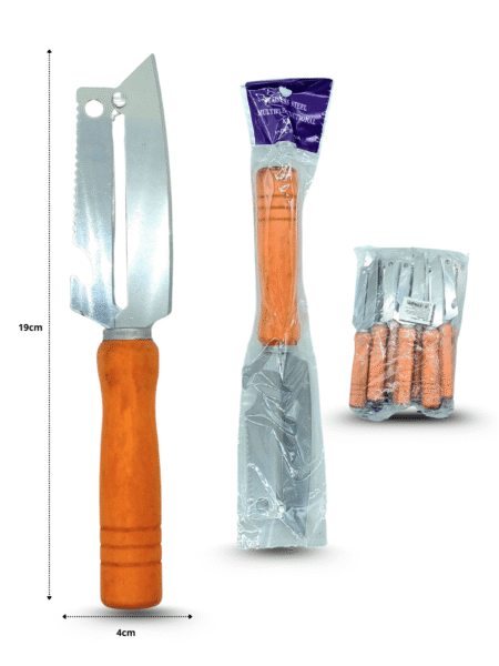 U - 082 pelador descamador con mango de madera 12 pzas A4101