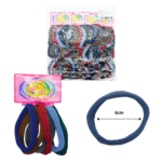 V – 075 liga licra grande set 6 pzas colores palidos 6cm C12 XH5094