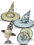 Y - 001 sombrero de bruja para Halloween 35x38cm C/12 K3101