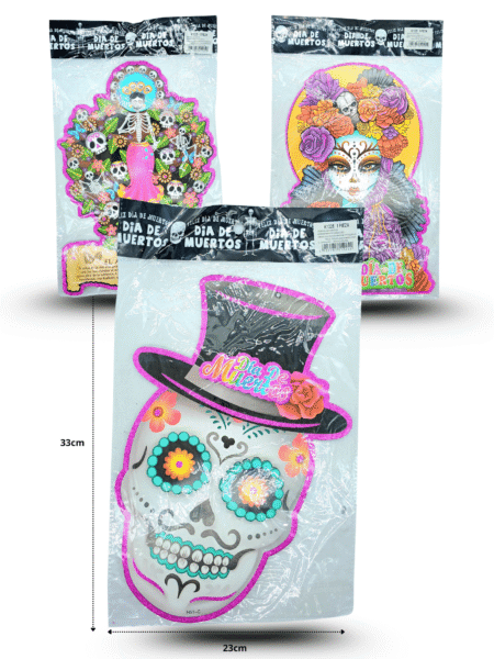 Y - 007 cartón día de muertos 33x23cm C/10 K1225