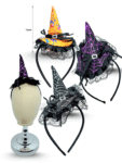 Y - 007 diadema con sombrero de bruja C/12 24-P33
