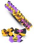Y – 013 moño bicolor con decoración Halloween en tira C12 24-Q55