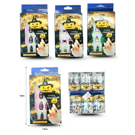 Y - 019 uñas decoradas Halloween C/12 HKU-61