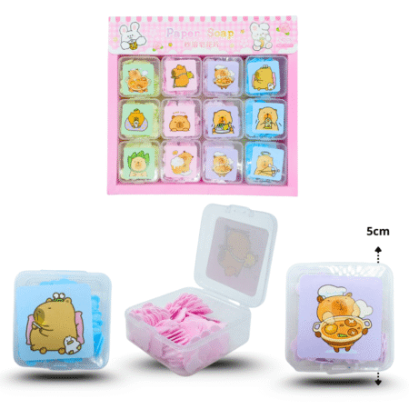 Z - 033 ojuelas de jabón en caja decorada capy bara C/24 AG498