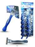 Z – 046 rastrillo azul 3 hojas Wetell C12 187-1F-1