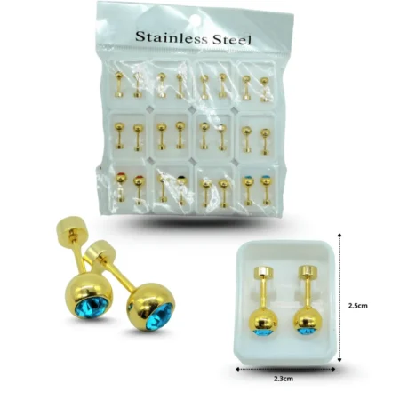 A -016 arete tipo broquel acero inoxidable en cajita C12 25N10
