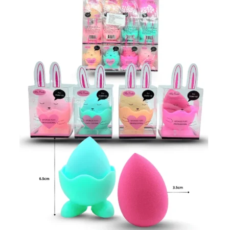 C - 007 esponja cosmética bombón con base en caja C/12 25D-158