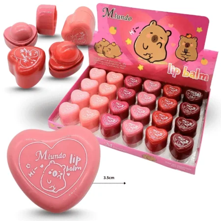 C - 061 bálsamo labial tarro corazon capy bara C/24 HBX74