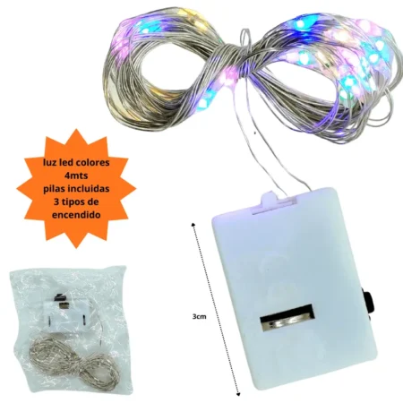 D - 001 alambre led colores 4mts C/10 ZRLL