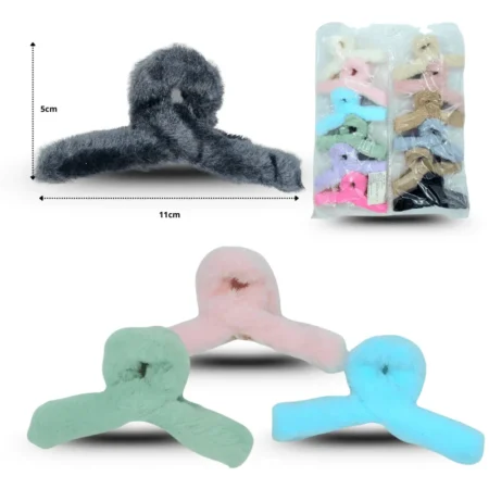 F - 029 pinza peluche colores surtidos C/12 HLQ-33