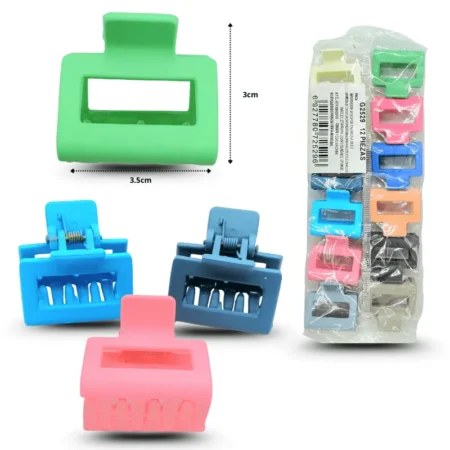 F - 033 pinza para cabello 3.5cm C/12 G2529