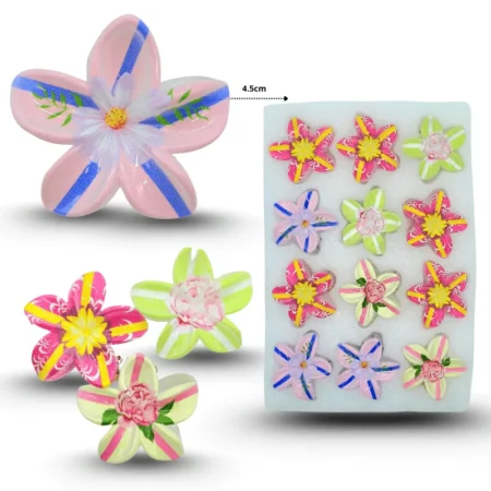 F - 042 pinza loto estampada 4.5cm C/12 JHY071