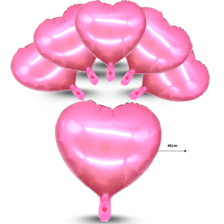 G - 205 globo corazon oro rosado C/10