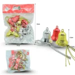 N - 018 campana colgante decorativa set 12 pzas 2.5cm C/12 J3552