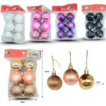 N - 019 esfera espejo 4cm set  6pzas  C/10 J4108