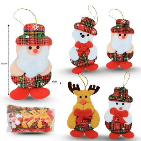 N - 041 muñecos colgantes navideños surtidos C/12 J3158