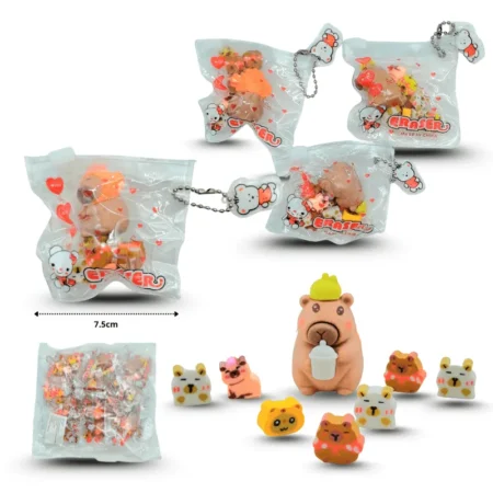 P - 079 goma borrador capy bara con gomitas capy en bolsa cierra a presión C/12 25O-2