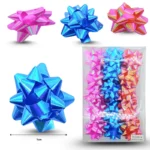 P - 092 moño para regalo en caja 7cm acabado metálico C/30 TS-C00314