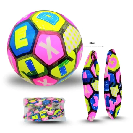 T - 057 pelota de hule decorada 22cm C/12 TG-0829D-13
