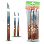 U - 038 cuchillo sierra mango madera C/12 PEONIA PR-017